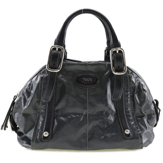 TOD�fS Handbag Nylon, Leather khaki G line Women Used Authentic