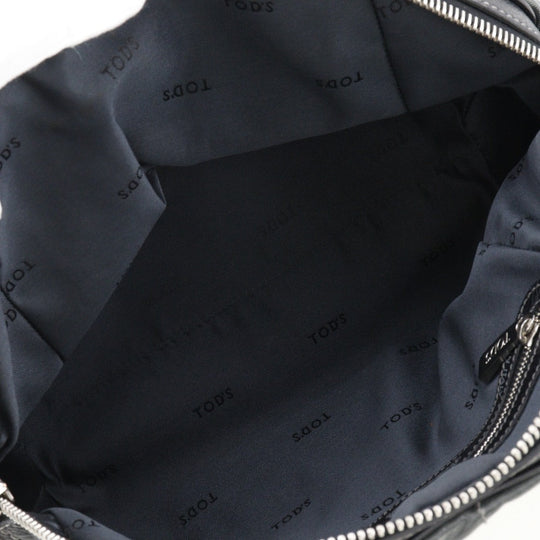 TOD�fS Handbag Nylon, Leather khaki G line Women Used Authentic