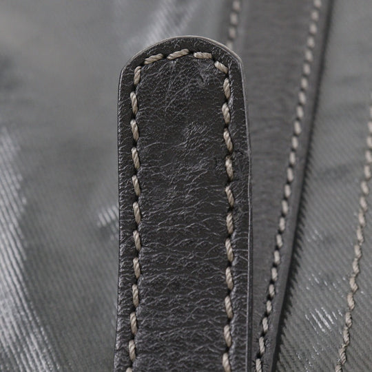 TOD�fS Handbag Nylon, Leather khaki G line Women Used Authentic