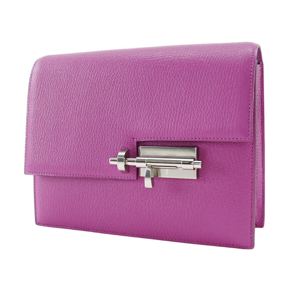 HERMES Clutch bag Shave purple C PN 005 IT Veru Women Used Authentic