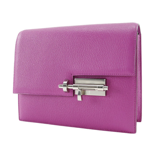 HERMES Clutch bag Shave purple C PN 005 IT Veru Women Used Authentic