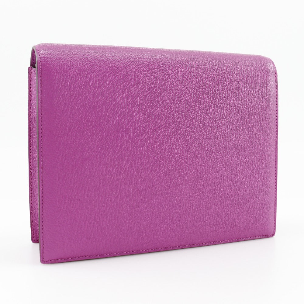HERMES Clutch bag Shave purple C PN 005 IT Veru Women Used Authentic