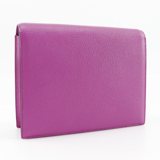 HERMES Clutch bag Shave purple C PN 005 IT Veru Women Used Authentic