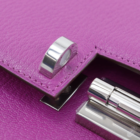 HERMES Clutch bag Shave purple C PN 005 IT Veru Women Used Authentic