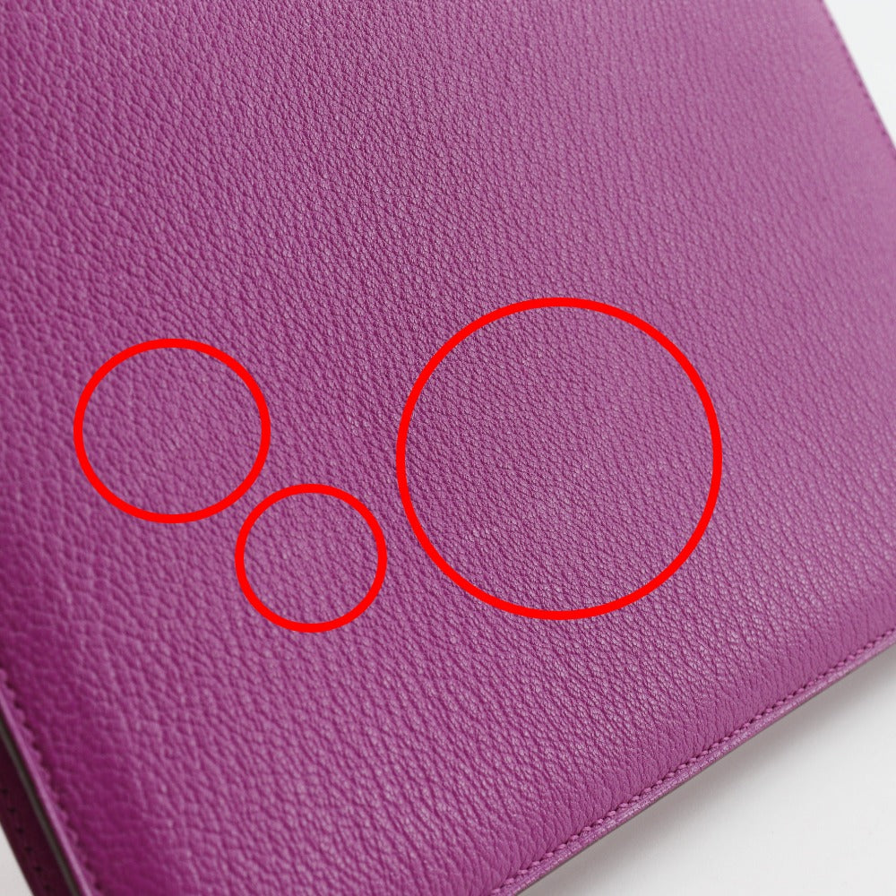 HERMES Clutch bag Shave purple C PN 005 IT Veru Women Used Authentic