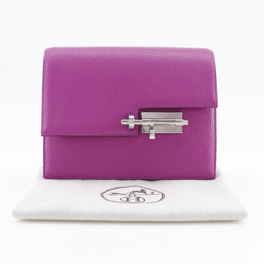 HERMES Clutch bag Shave purple C PN 005 IT Veru Women Used Authentic
