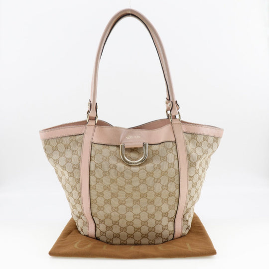 GUCCI Handbag GG canvas beige Women Used Authentic
