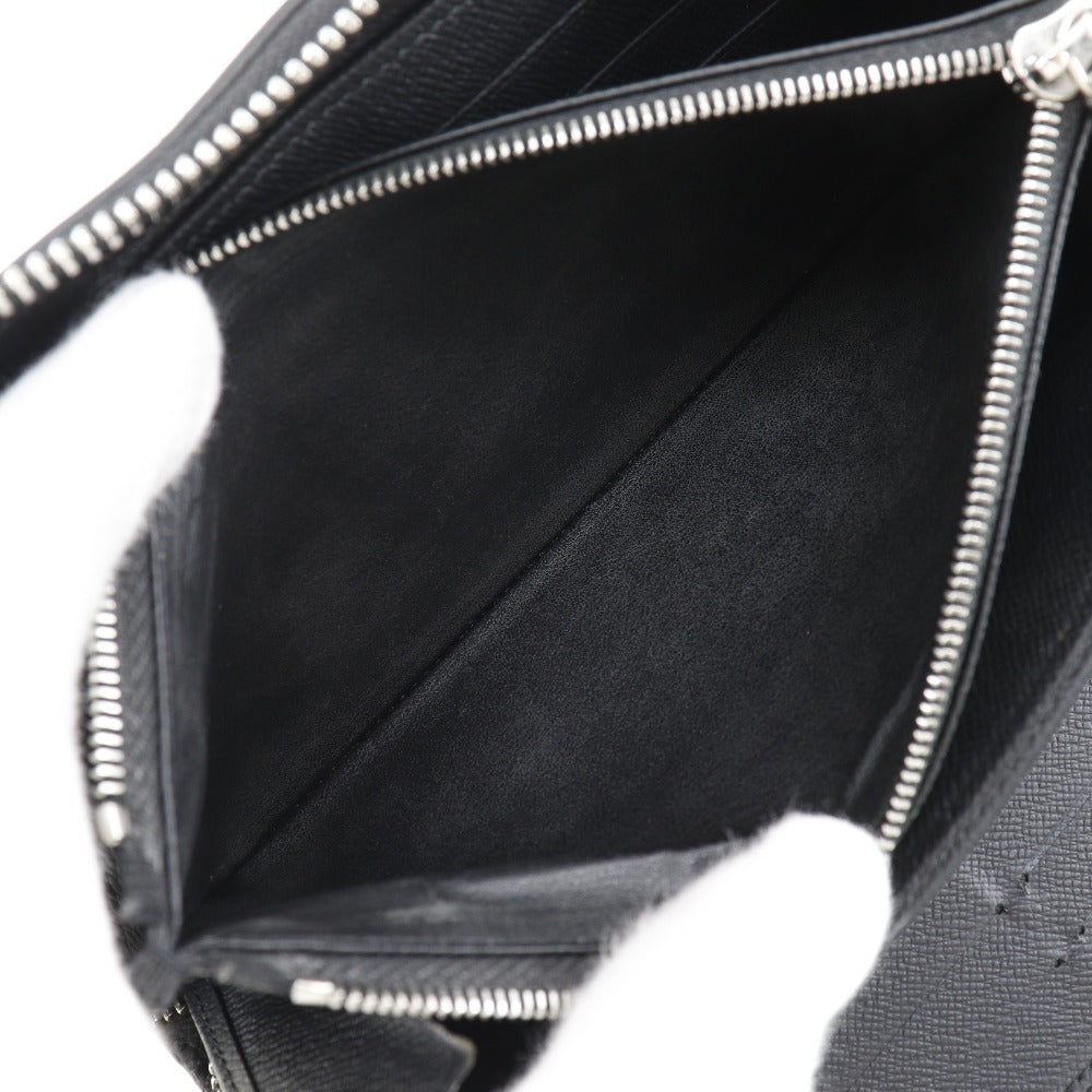 LOUIS VUITTON Long Wallet Purse M62643 Epi Leather black Zippy Organizer mens Used Authentic