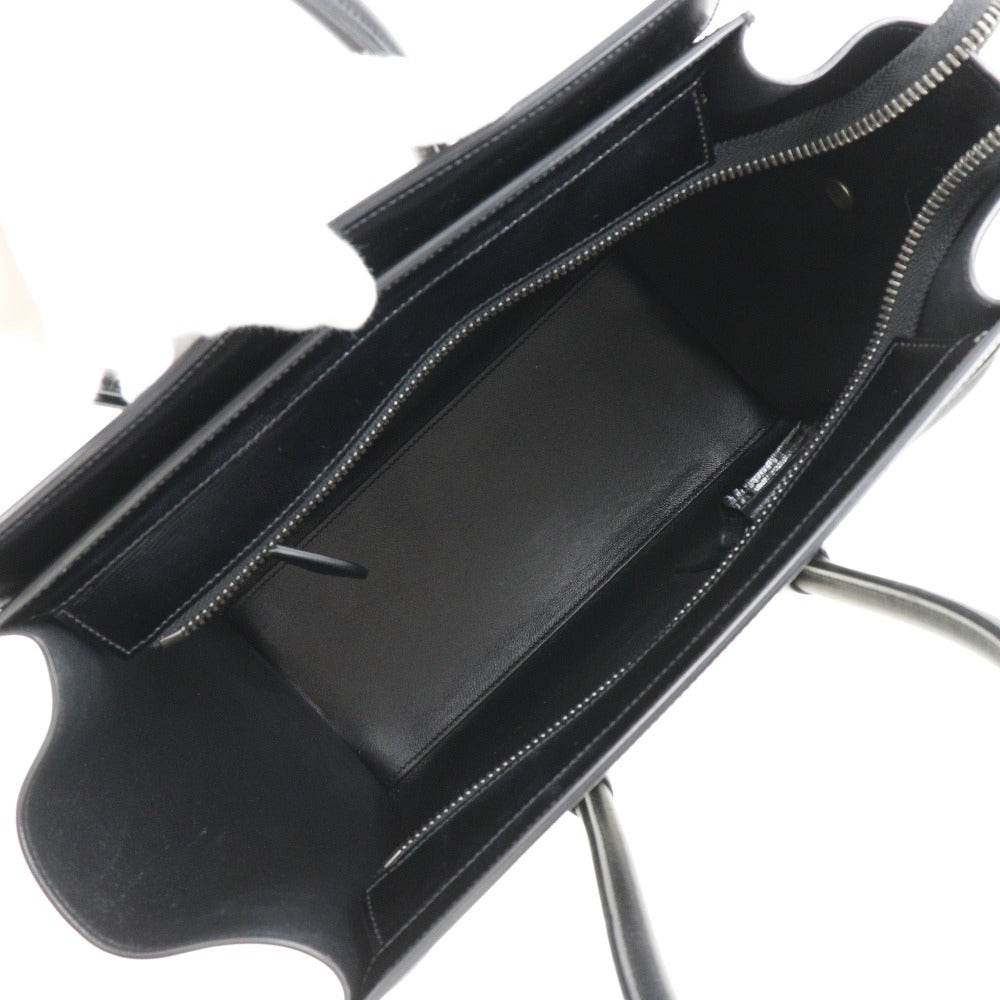 CELINE Tote Bag Calfskin off white Luggage micro Women Used Authentic