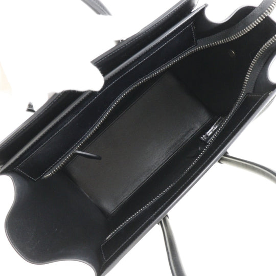 CELINE Tote Bag Calfskin off white Luggage micro Women Used Authentic