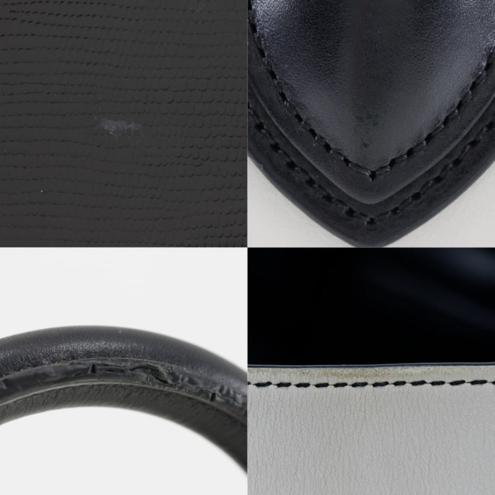 CELINE Tote Bag Calfskin off white Luggage micro Women Used Authentic