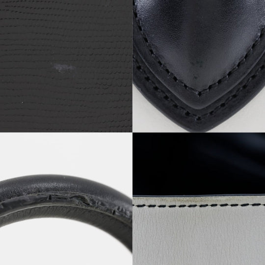 CELINE Tote Bag Calfskin off white Luggage micro Women Used Authentic