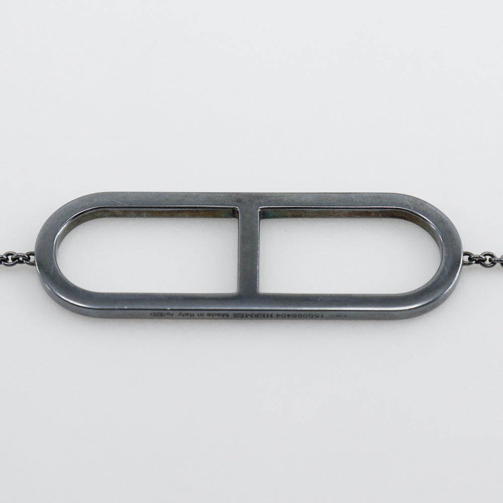 HERMES Necklace Silver925 gray Eva - Chene Dunkle Women Used Authentic