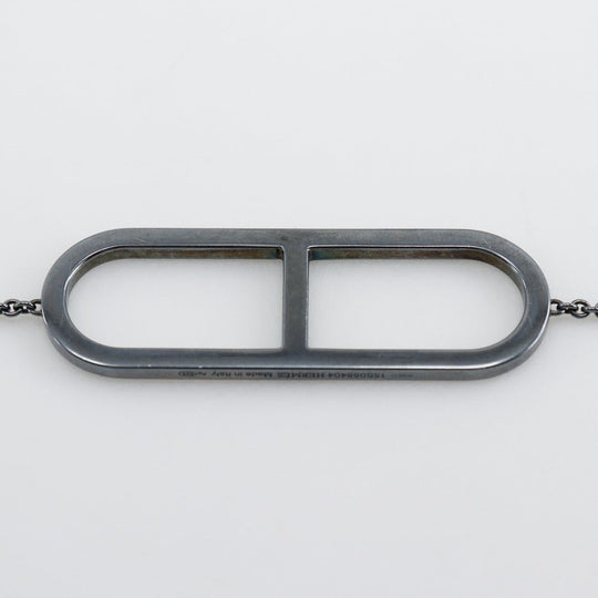 HERMES Necklace Silver925 gray Eva - Chene Dunkle Women Used Authentic