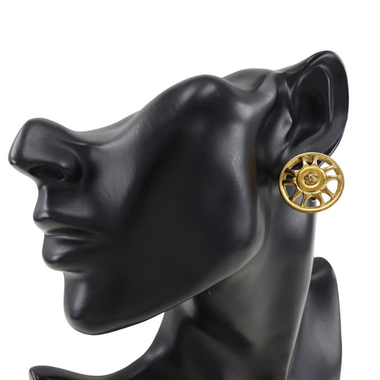 CHANEL Earring Plated Gold gold Women Used Authentic