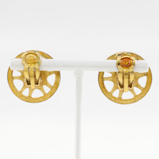 CHANEL Earring Plated Gold gold Women Used Authentic