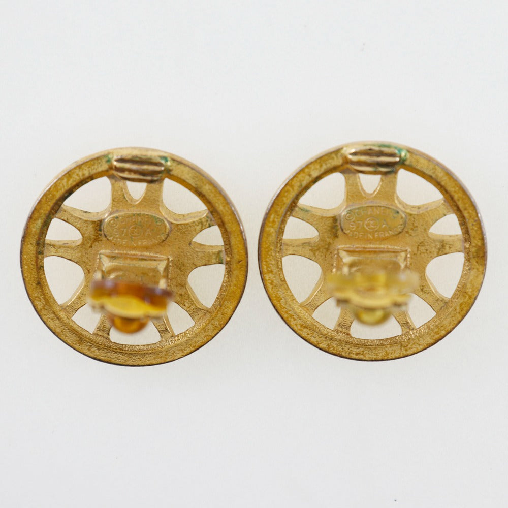 CHANEL Earring Plated Gold gold Women Used Authentic