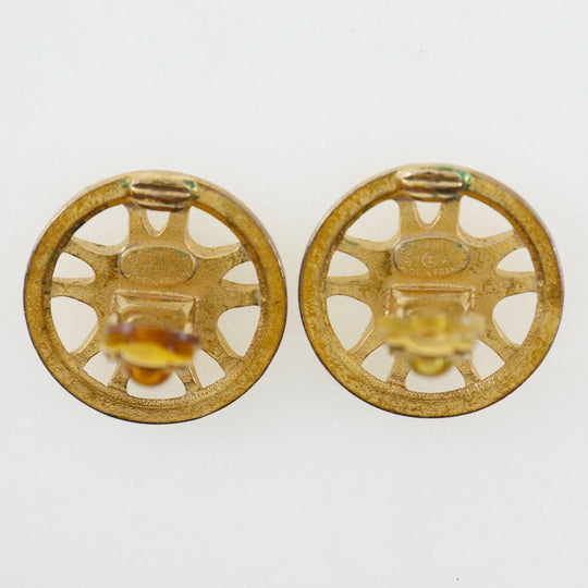 CHANEL Earring Plated Gold gold Women Used Authentic