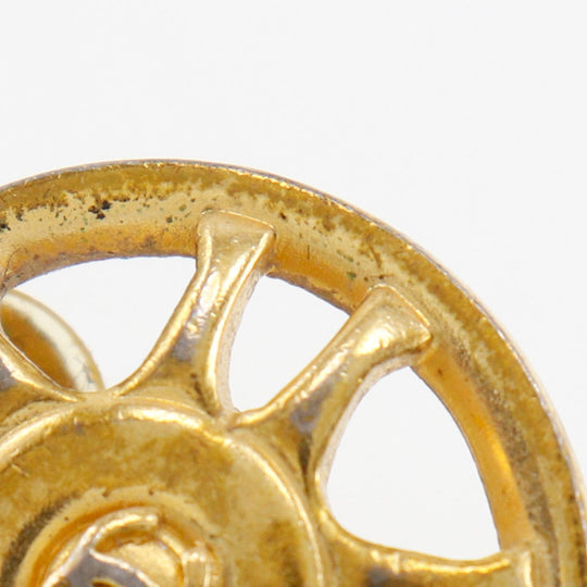 CHANEL Earring Plated Gold gold Women Used Authentic