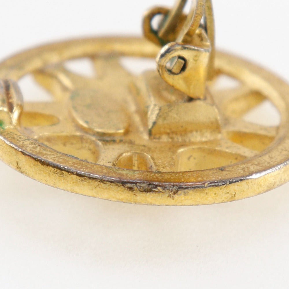 CHANEL Earring Plated Gold gold Women Used Authentic