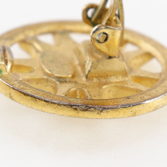 CHANEL Earring Plated Gold gold Women Used Authentic