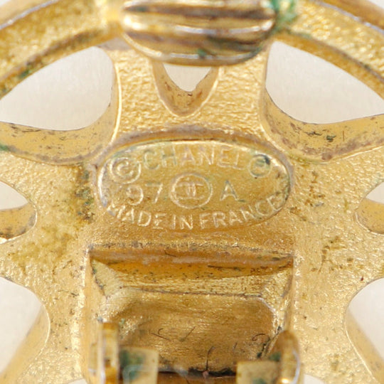 CHANEL Earring Plated Gold gold Women Used Authentic