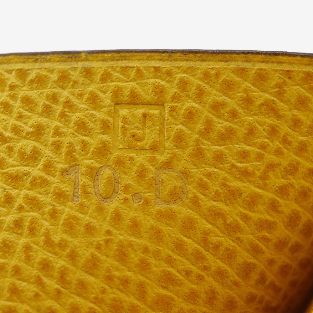 HERMES Long Wallet Purse Epsom yellow Bean unisex(Unisex) Used Authentic