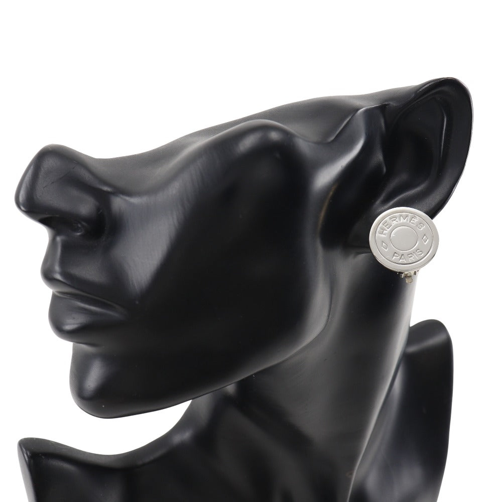 HERMES Earring metallic Silver BIJOUTERIE FANTAISIE Serie Women Used Authentic
