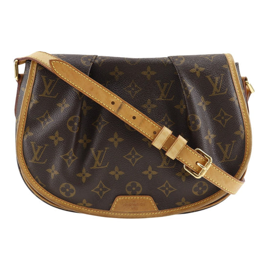 LOUIS VUITTON Shoulder Bag M40474 Monogram canvas Brown Menil Montan PM Women Used Authentic