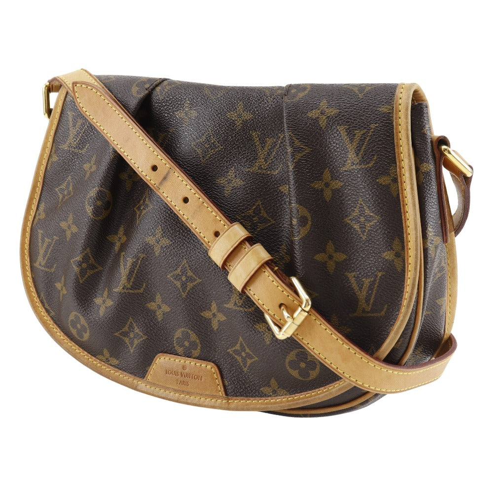 LOUIS VUITTON Shoulder Bag M40474 Monogram canvas Brown Menil Montan PM Women Used Authentic