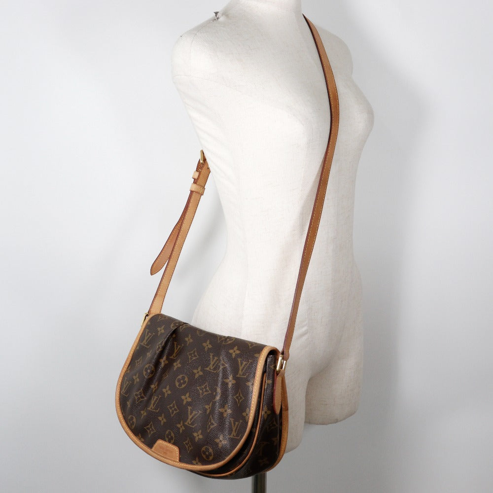 LOUIS VUITTON Shoulder Bag M40474 Monogram canvas Brown Menil Montan PM Women Used Authentic