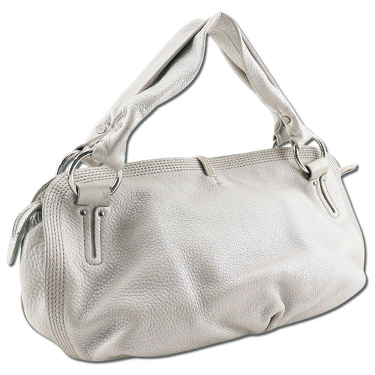 CELINE Shoulder Bag Calfskin beige Women Used Authentic