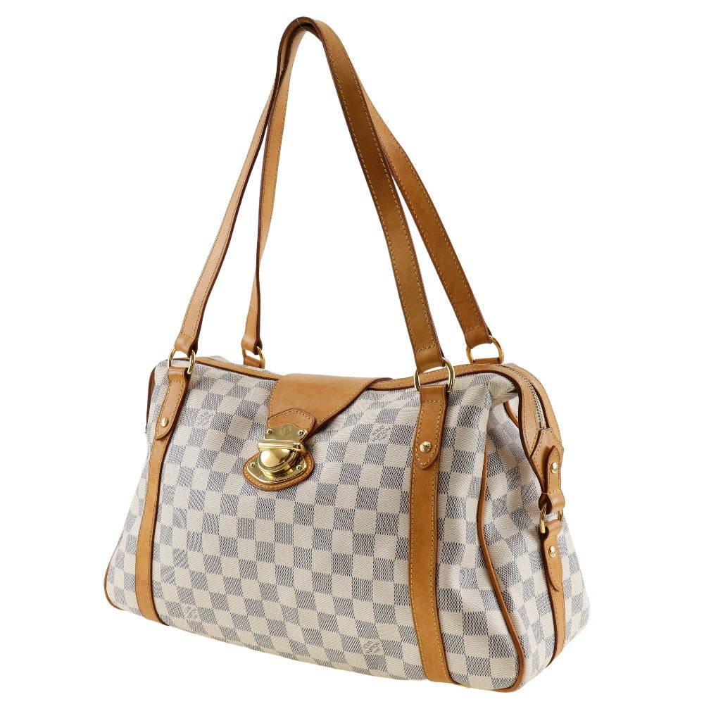 LOUIS VUITTON Shoulder Bag N42220 Damier Azur Canvas white Stresa PM Women Used Authentic