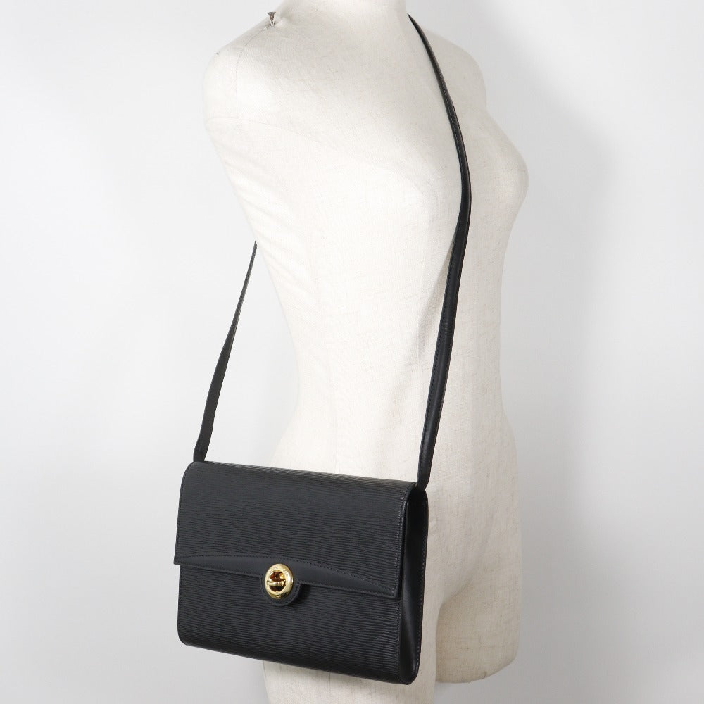 LOUIS VUITTON Shoulder Bag M52572 Epi Leather black 2-way clutch Arche Pochette Women Used Authentic