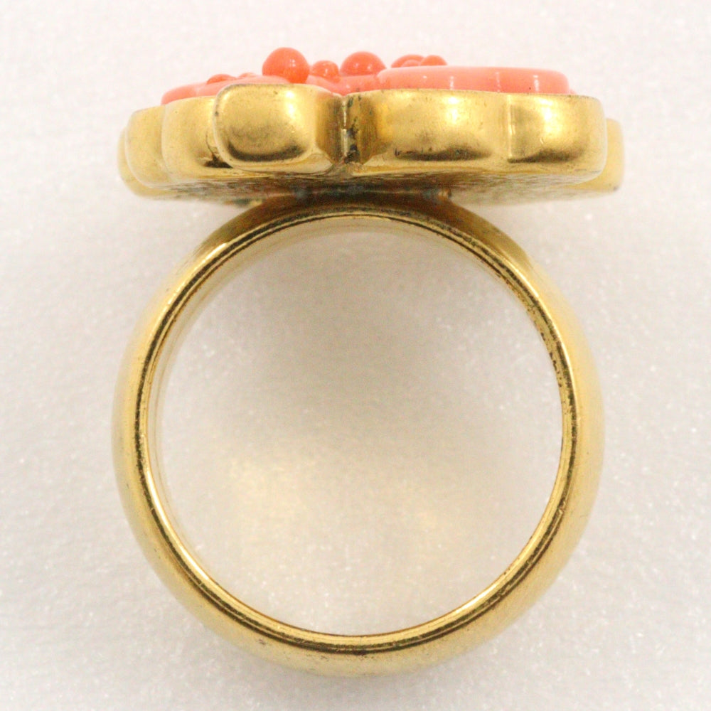CHANEL Ring Plated Gold gold Women Used Authentic
