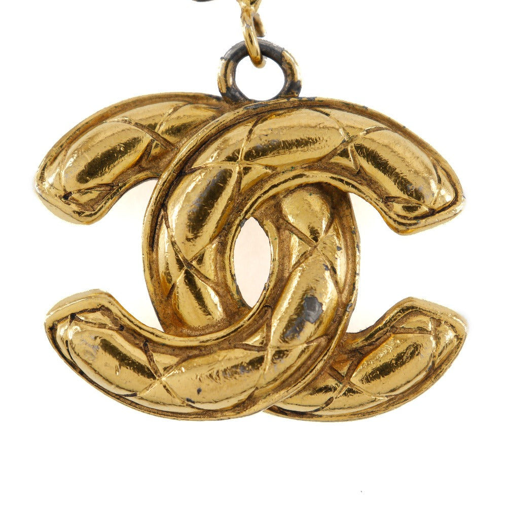CHANEL key ring Plated Gold gold charm Women Used Authentic