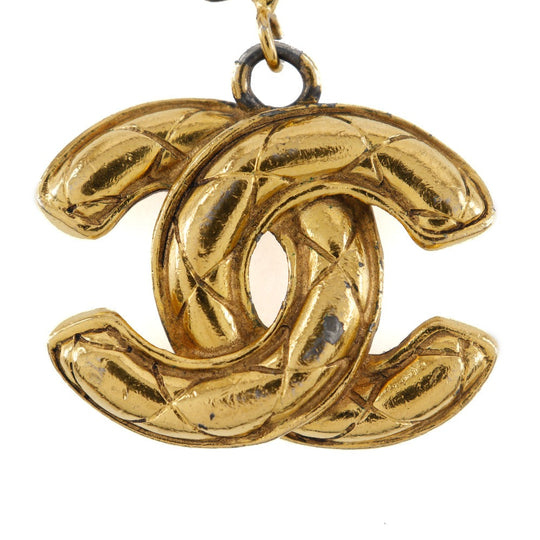 CHANEL key ring Plated Gold gold charm Women Used Authentic