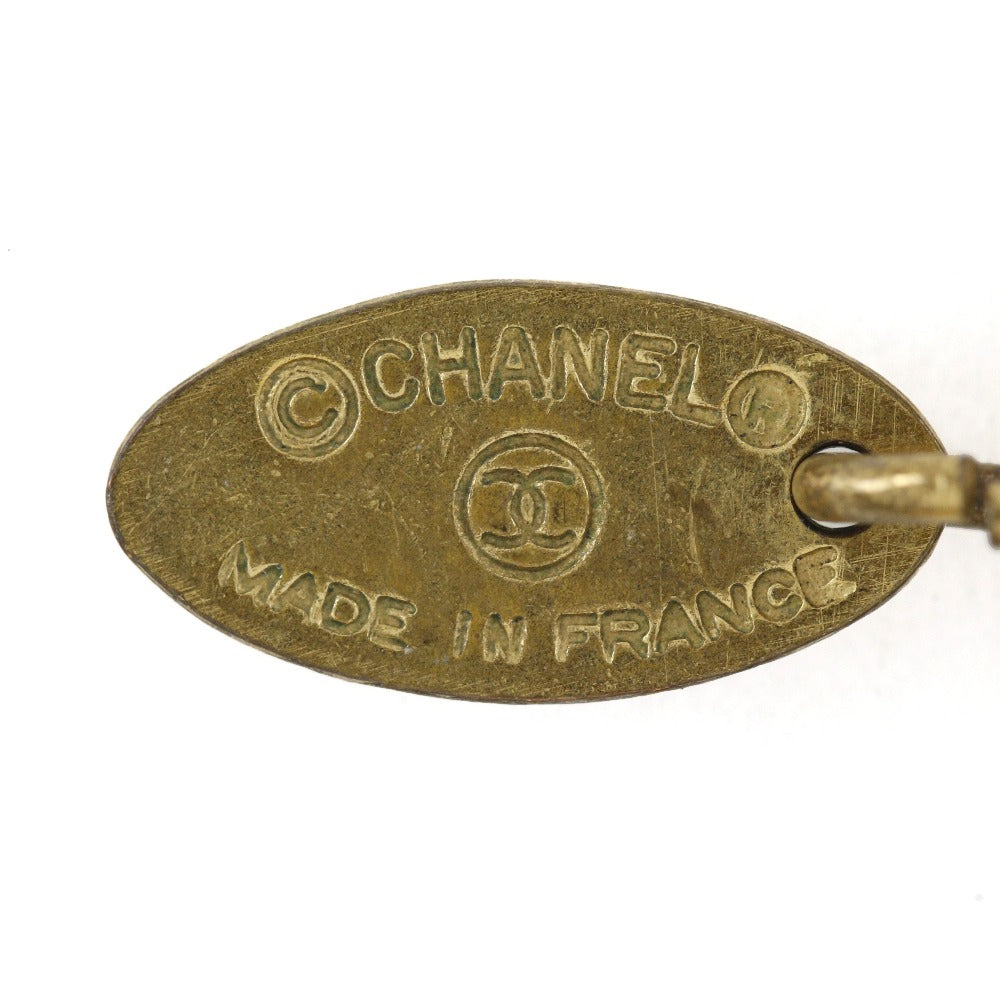 CHANEL key ring Plated Gold gold charm Women Used Authentic