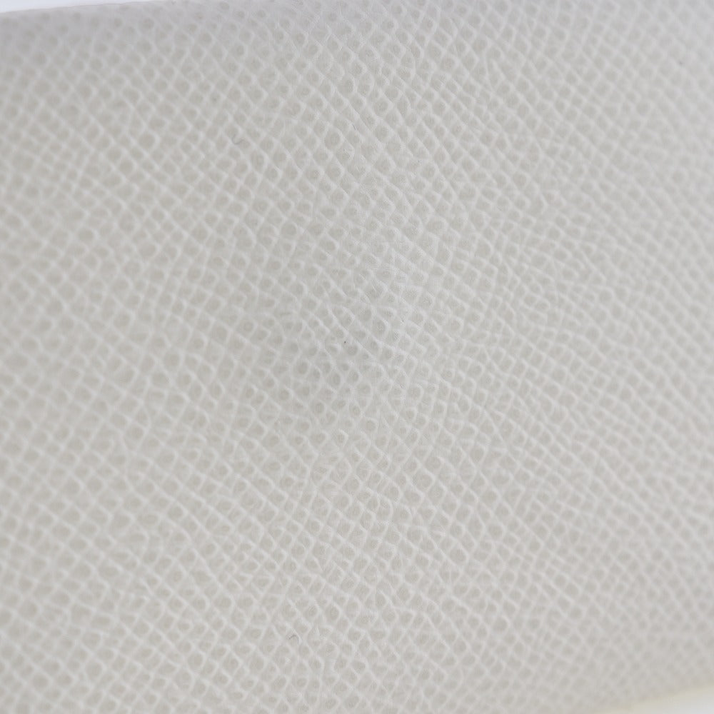 HERMES Card Case Epsom White Calvi unisex(Unisex) Used Authentic