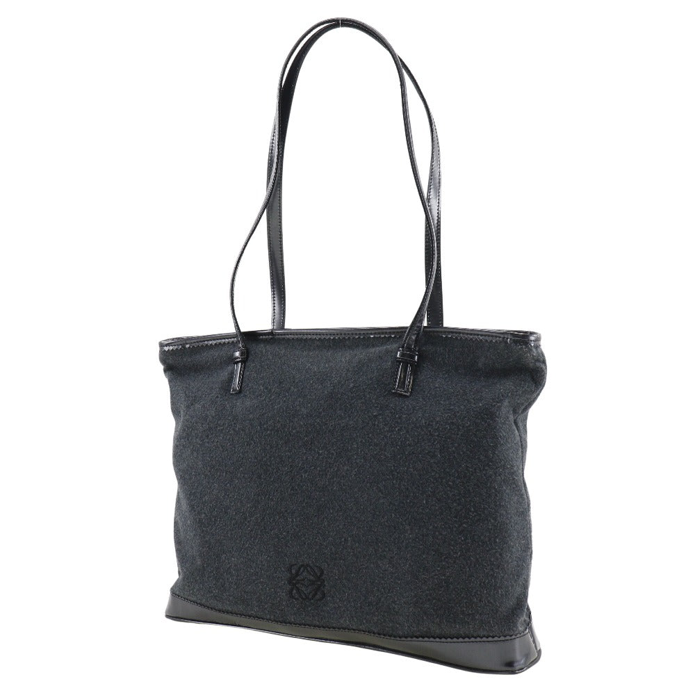 LOEWE Tote Bag felt gray anagram Women Used Authentic