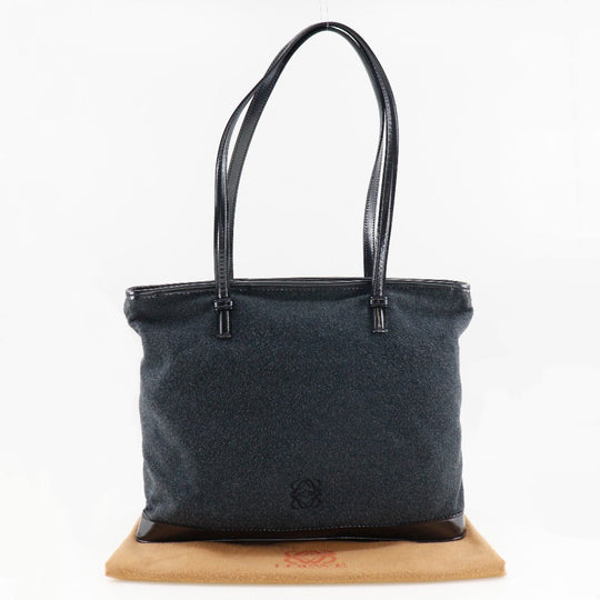 LOEWE Tote Bag felt gray anagram Women Used Authentic