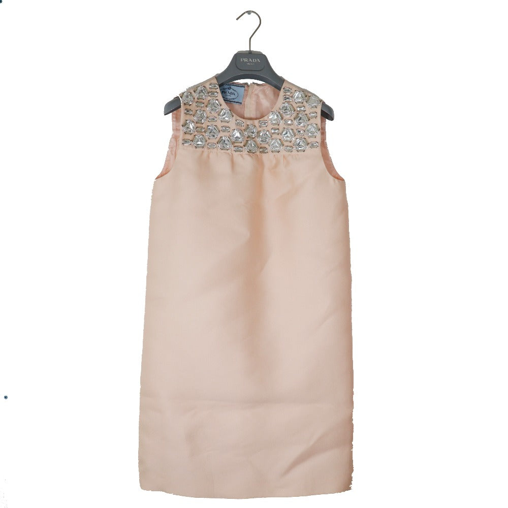 PRADA one piece polyester pink beige Women 36 Used Authentic