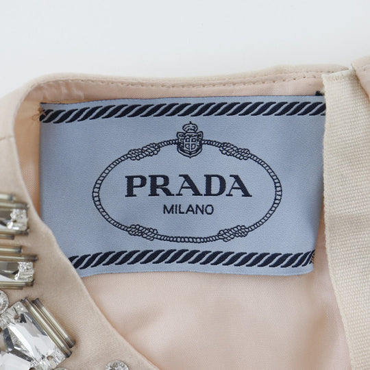 PRADA one piece polyester pink beige Women 36 Used Authentic