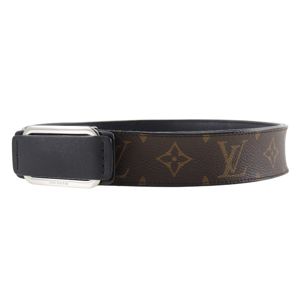 LOUIS VUITTON belt MP022 Monogram canvas Brown Saintur mens 90 Used Authentic
