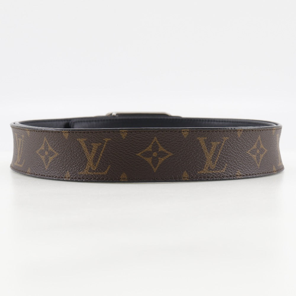 LOUIS VUITTON belt MP022 Monogram canvas Brown Saintur mens 90 Used Authentic