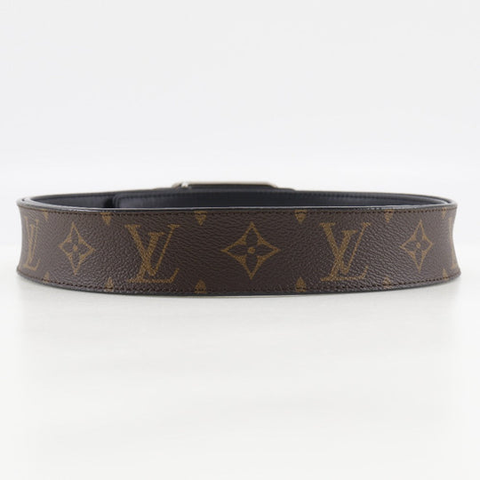 LOUIS VUITTON belt MP022 Monogram canvas Brown Saintur mens 90 Used Authentic