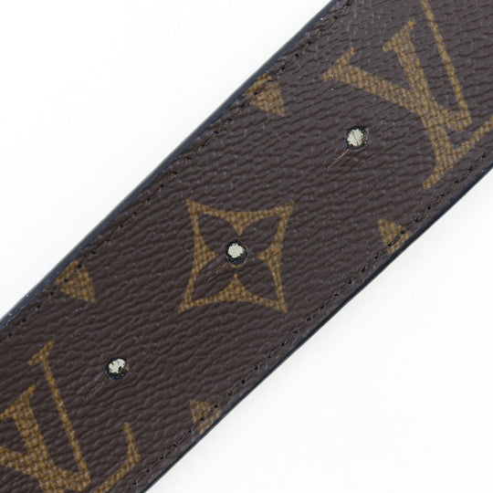 LOUIS VUITTON belt MP022 Monogram canvas Brown Saintur mens 90 Used Authentic