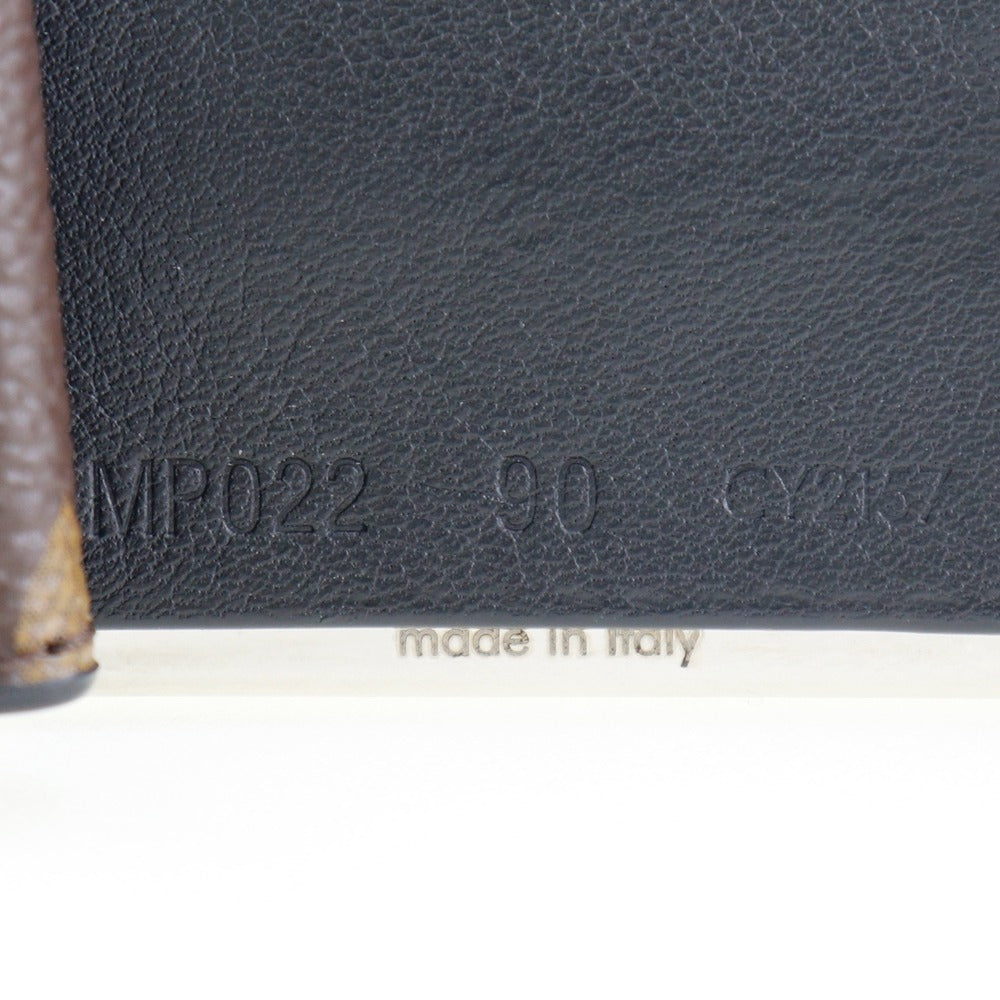 LOUIS VUITTON belt MP022 Monogram canvas Brown Saintur mens 90 Used Authentic