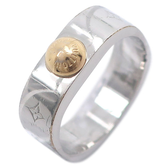 LOUIS VUITTON Ring M00218 metallic Silver Nanogram unisex(Unisex) L Used Authentic