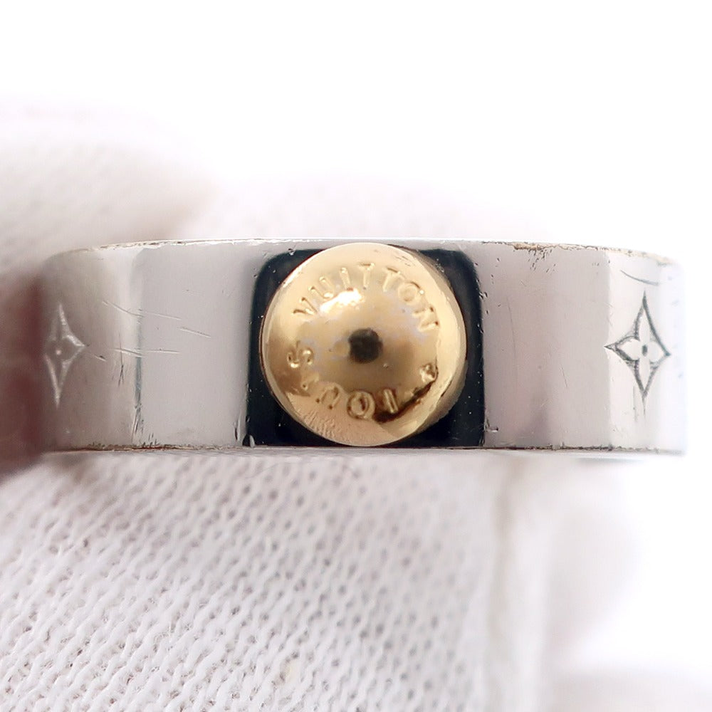 LOUIS VUITTON Ring M00218 metallic Silver Nanogram unisex(Unisex) L Used Authentic
